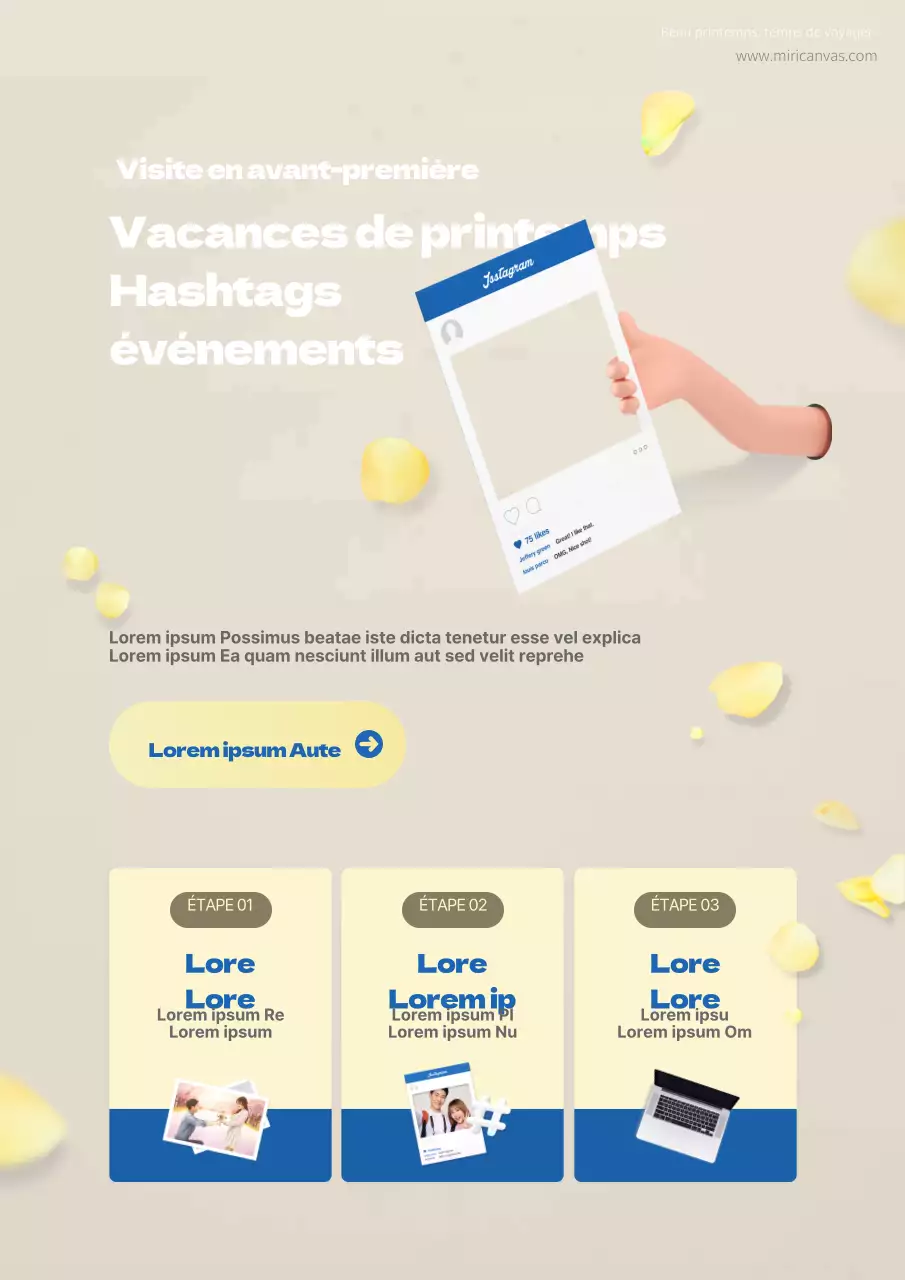 Événements de voyage de printemps