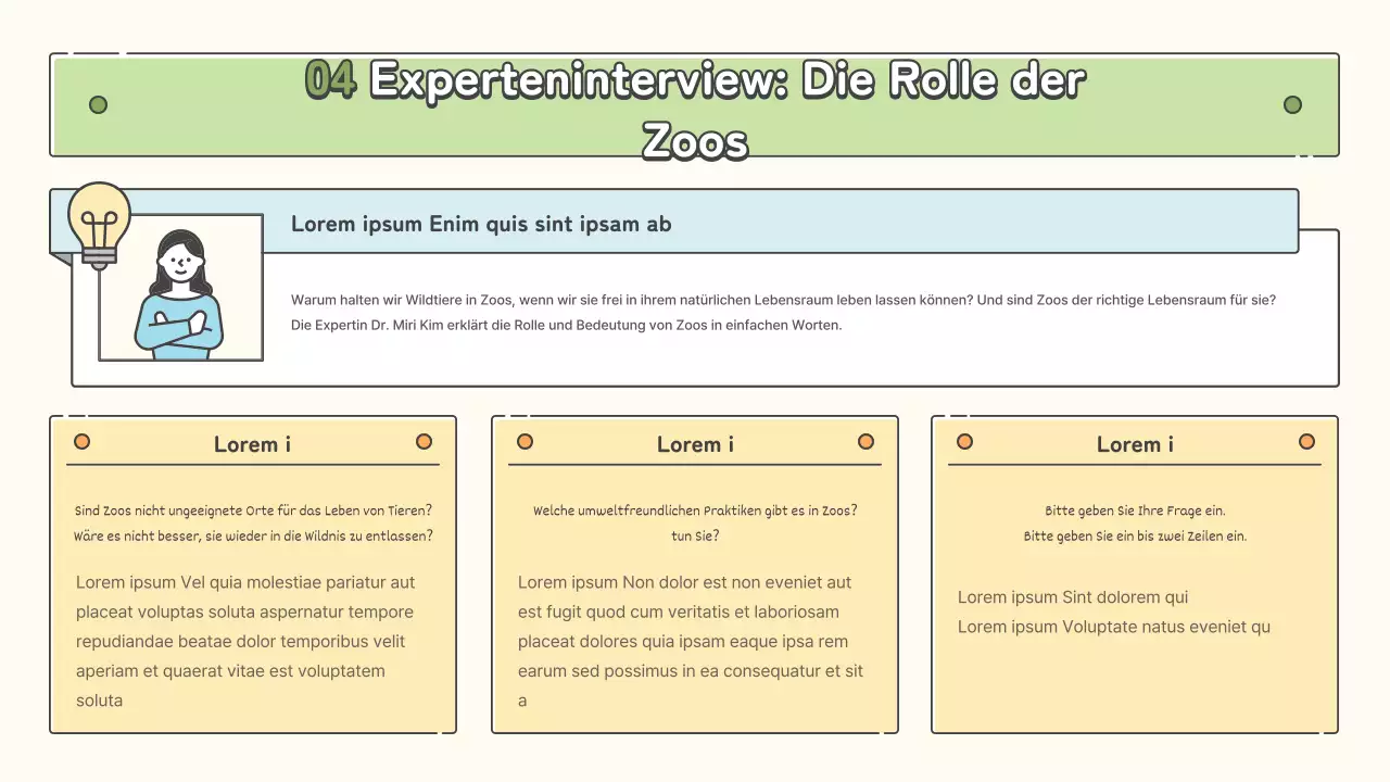 Zoopädagogische Materialien in Pastelltönen von Gelb, Chartreuse und Hellblau