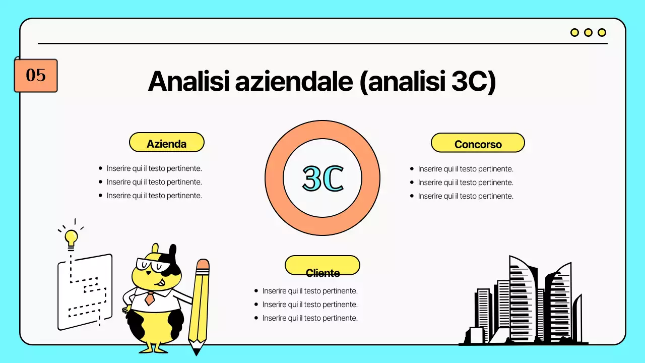 Strategie di marketing per simpatiche illustrazioni in giallo e menta