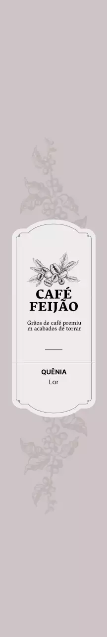 Embalagem vintage bege ilustrada para café em grão