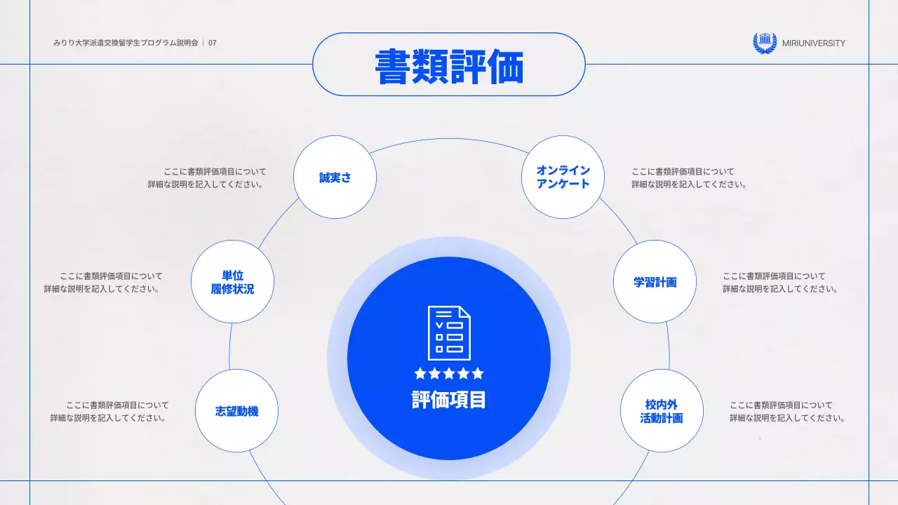 青 モダン 交換留学 プラン プレゼンテーション