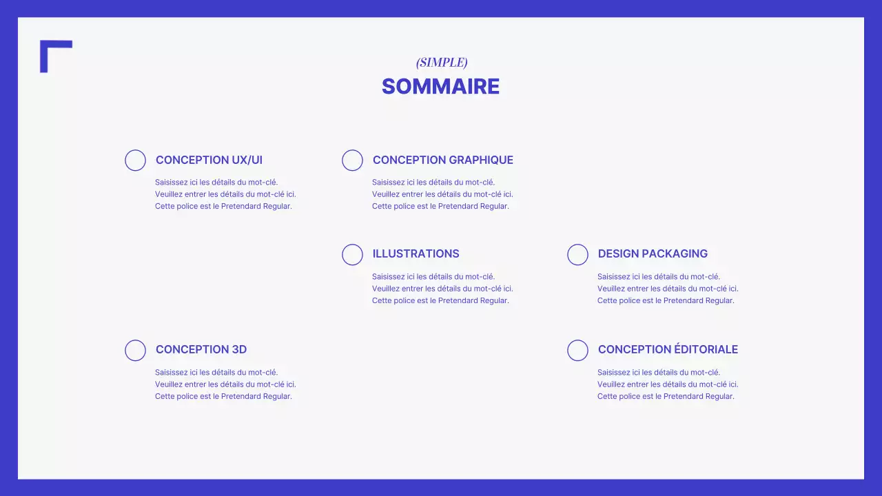 Un portefeuille simple en bleu et blanc