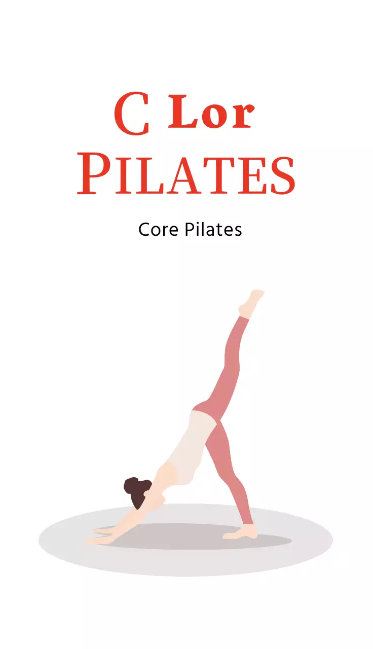 Cartão de visita vermelho ilustrado para Pilates