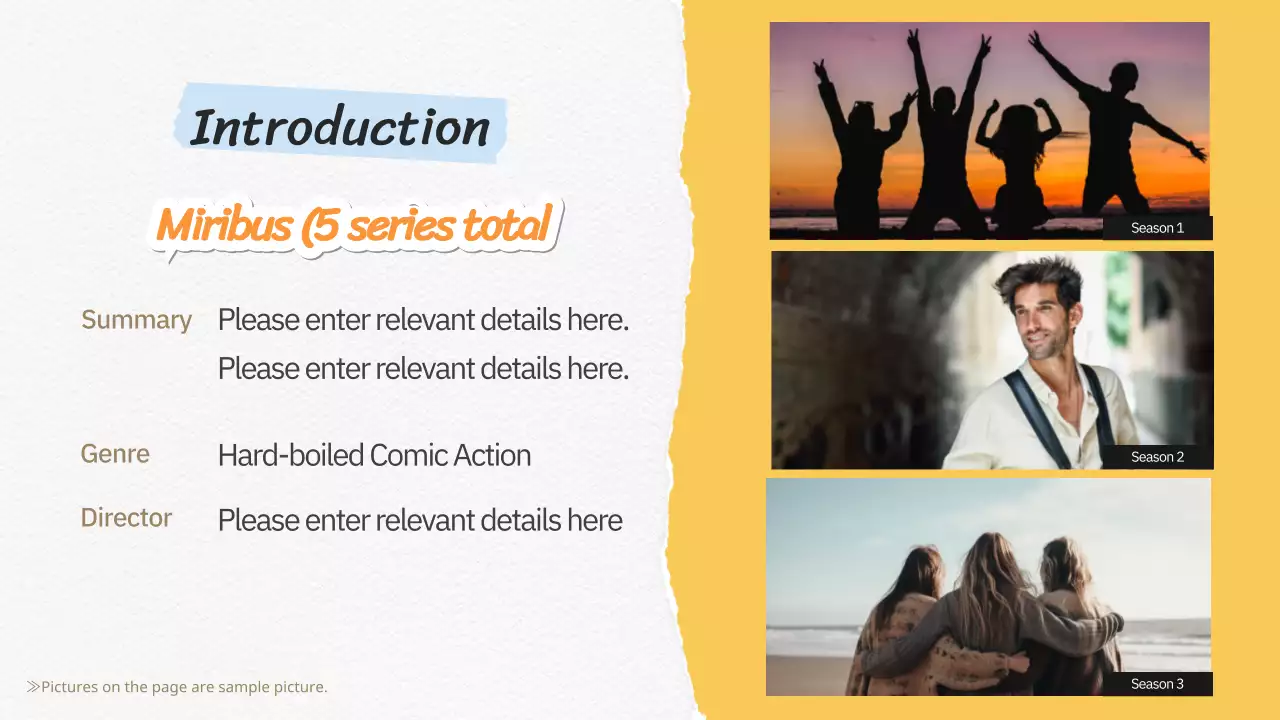 옐로우 플레이풀 드라마 발표 프리젠테이션