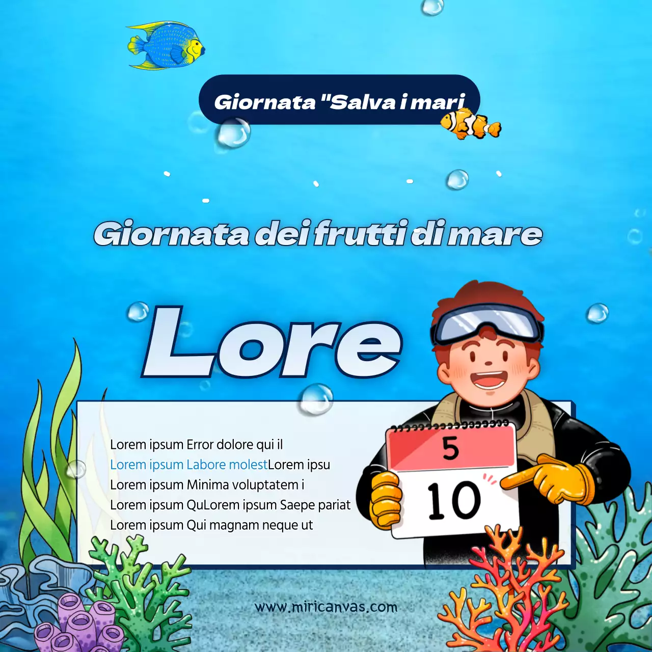 Concetto di illustrazione blu per l'Arbor Day (piazza per i social media)