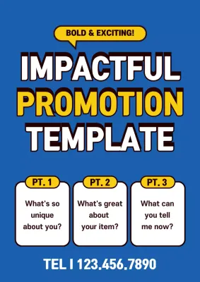 Blue Bold Promotion Template Poster