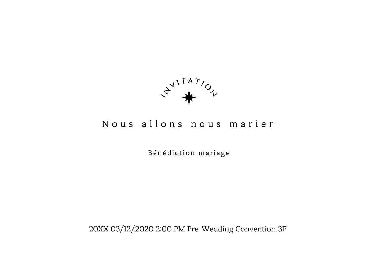 Libellé de mariage avec un concept d'étoile