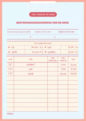 Invoerdocumenten in roze en blauw zakboekje