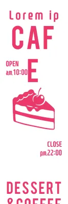 Banner de propaganda de café minimalista rosa