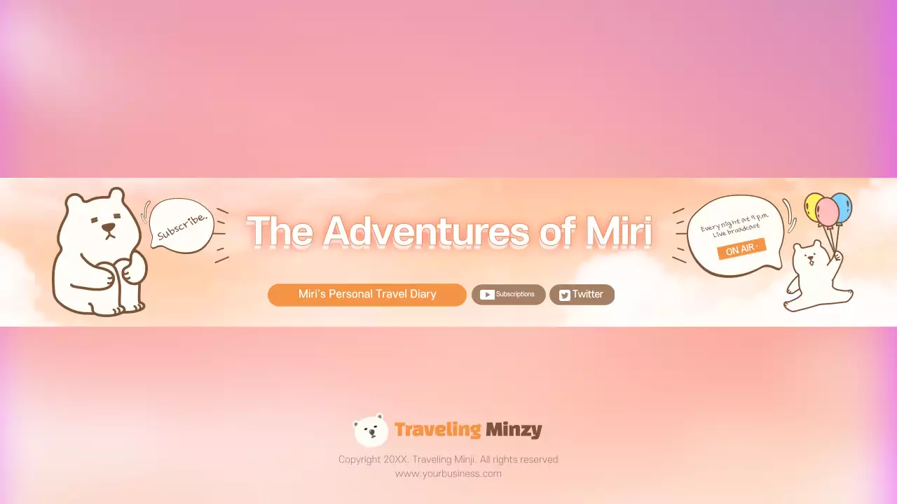 Blue Minimal Travel Vlog YouTube Thumbnail