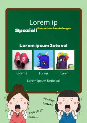 Verkauf von Schulanfangsgeschenken für Grundschulkinder mit einem Konzept für eine grüne Kreidetafel