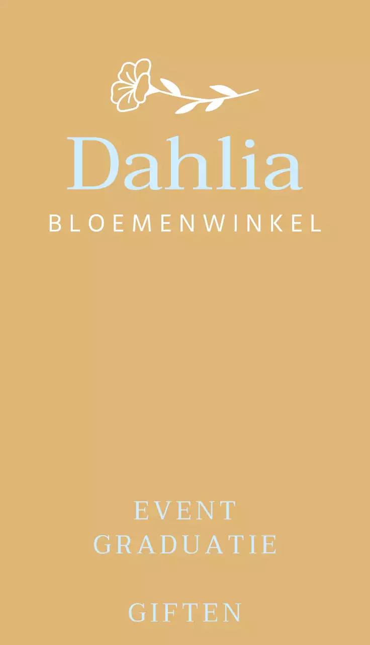 Een sentimentele bloemist met hemelsblauwe bloemenillustraties