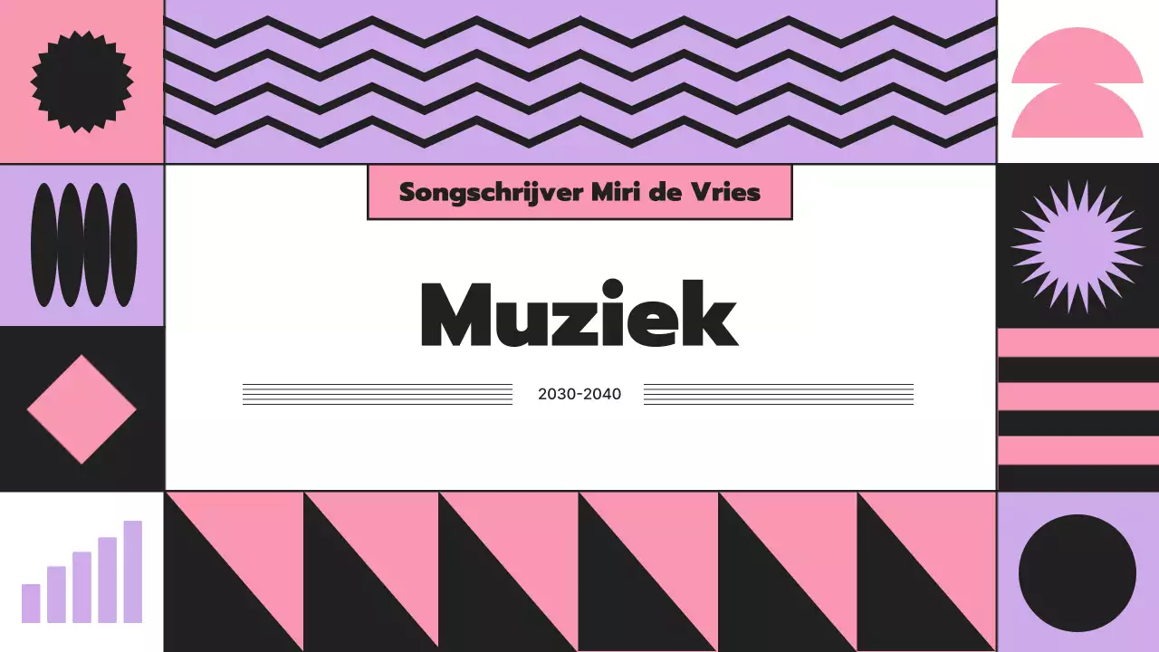 Componistenportefeuille van ritmische geometrische elementen