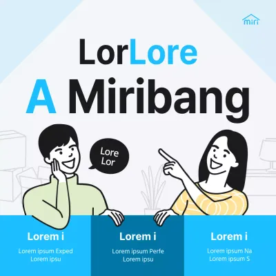 Un semplice tema di soggiorno in blu per promuovere il movimento