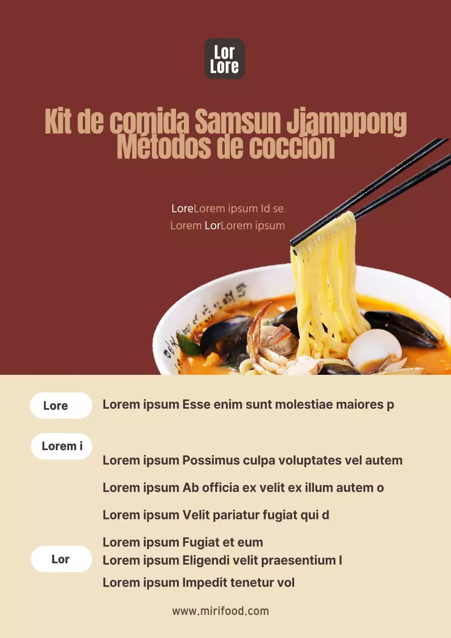 Cómo hacer un sencillo juego de cocina ramen rojo y beige