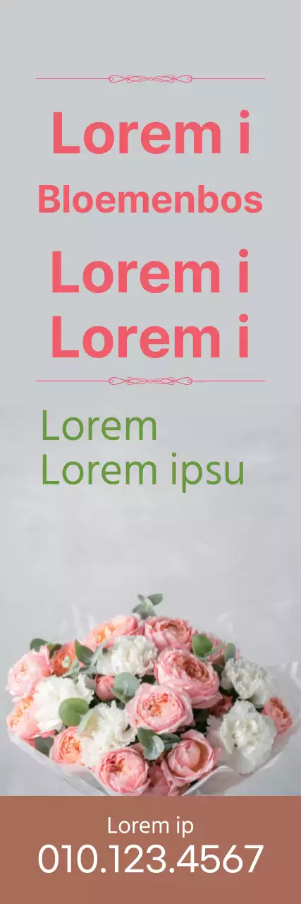Gemarkeerde foto met roze tekst Promoot een nette bloemenwinkel