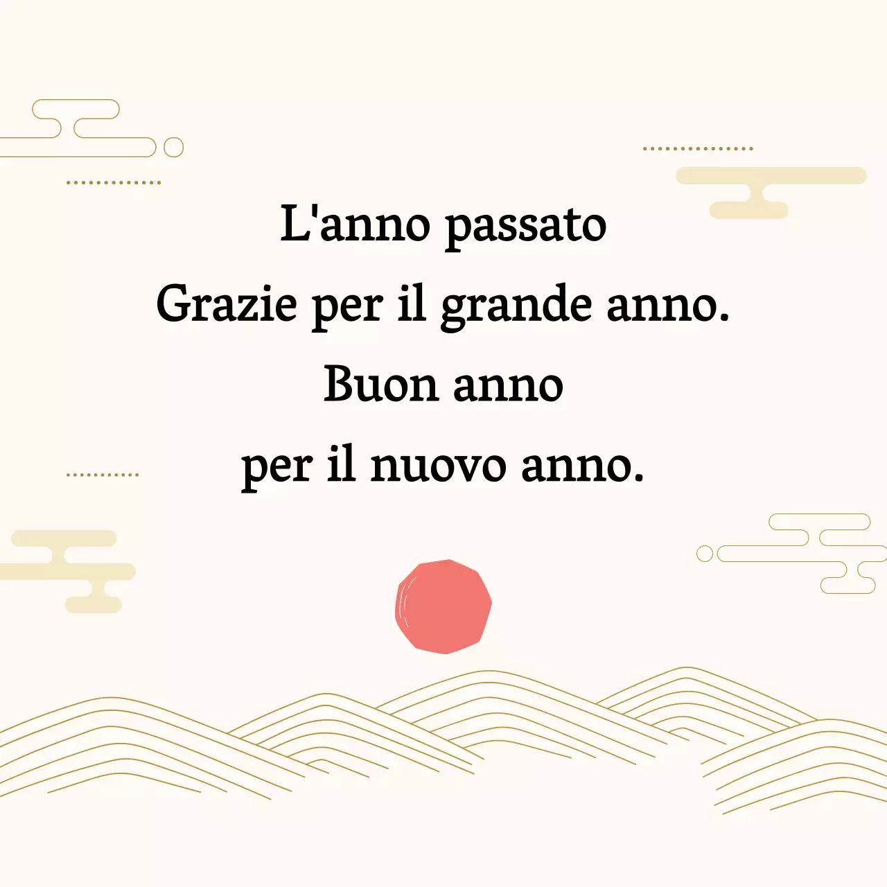 Etichette tradizionali di auguri per il nuovo anno in avorio e rosso postali