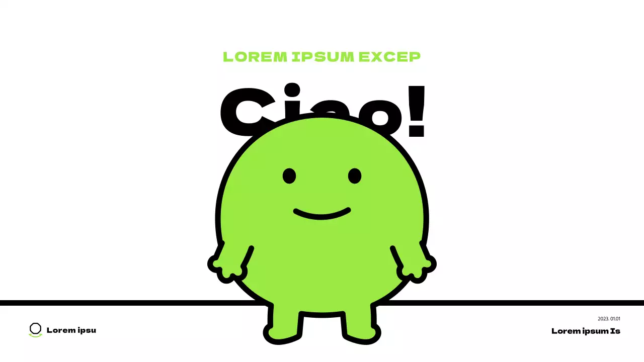 Simpatici personaggi in chartreuse e un layout pulito