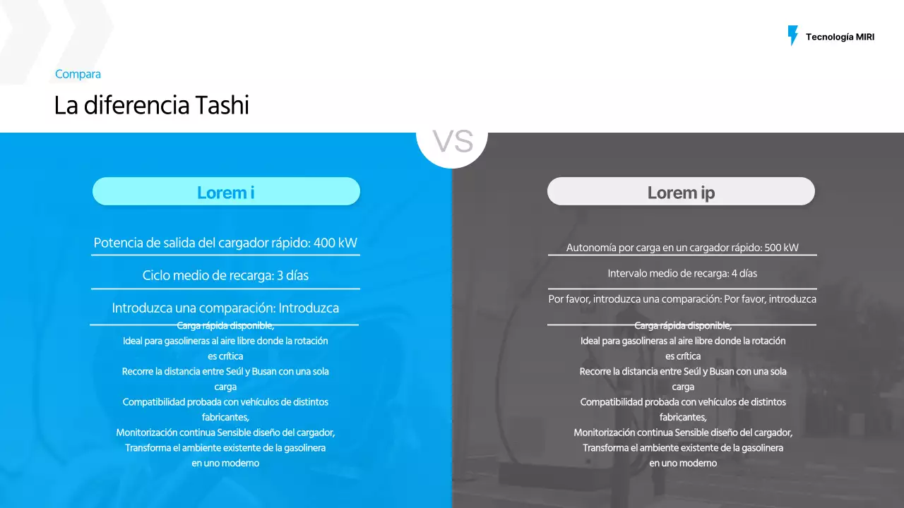 Propuesta de suministro de cargadores para coches eléctricos en azul claro y menta