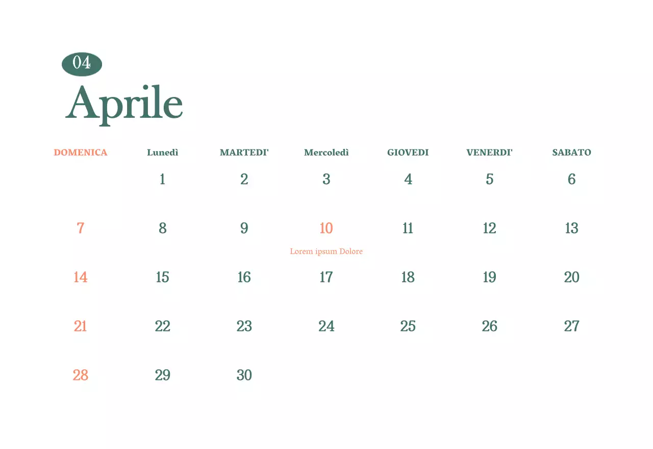 Calendario dei bar con i consigli per le bevande del mese