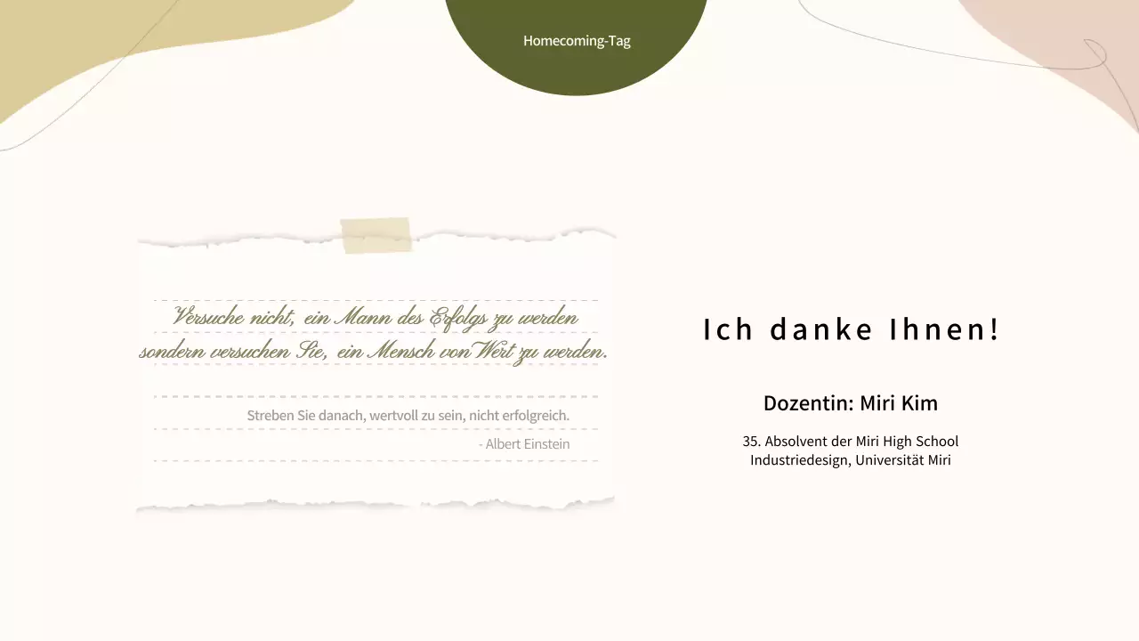 Ein spezieller Vortrag über pastellfarbene, geschwungene Muster in Karrierewegen