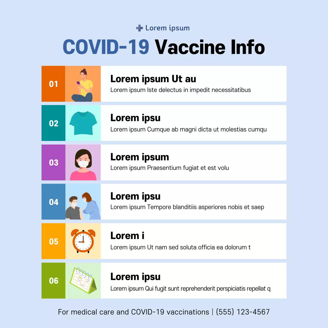 Blue Modern Vaccine Information Banner