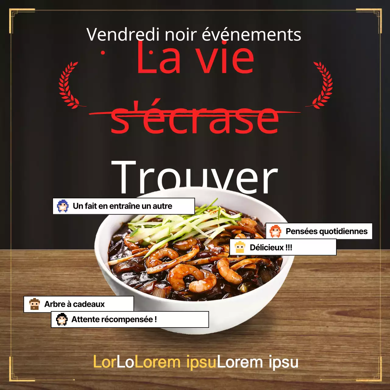 Faites la promotion de votre événement du vendredi noir avec un simple look rouge et noir.