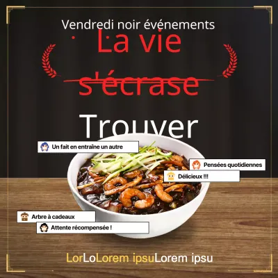 Faites la promotion de votre événement du vendredi noir avec un simple look rouge et noir.