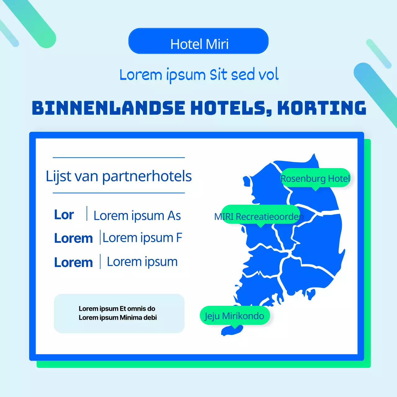 Introductie van een blauw en groen personeelsvoordeelplan (CardNews)