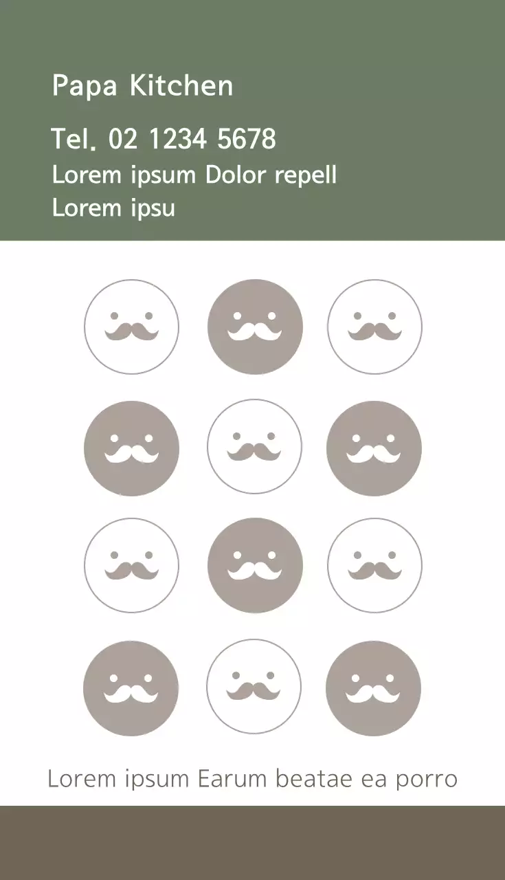 Cartão de visita de promoção de restaurante minimalista verde