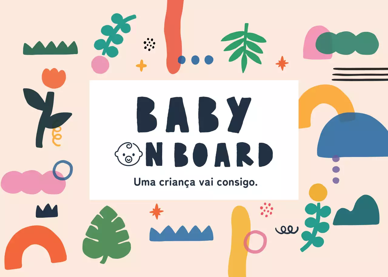 Ilustração da marinha cor-de-rosa com uma criança a cavalgar