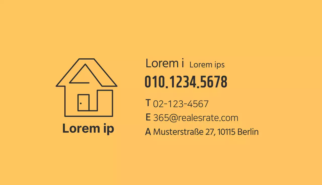 gelbe Illustration Symbol einfache Immobilien