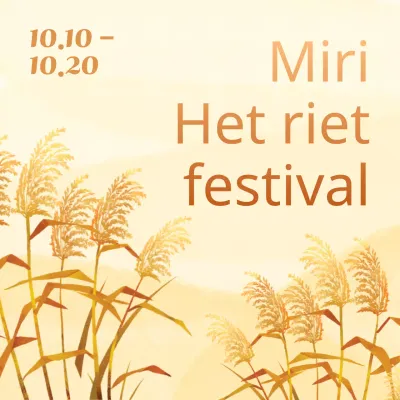 Promoot een vintage herfst rietfestival in bruin en ivoor