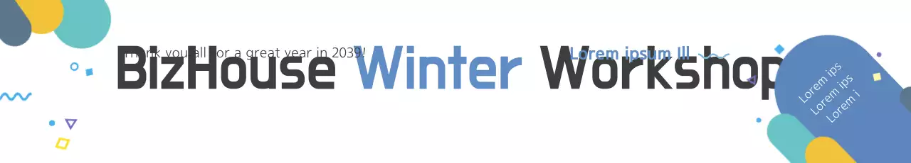 Banner promocional de oficina azul da moda