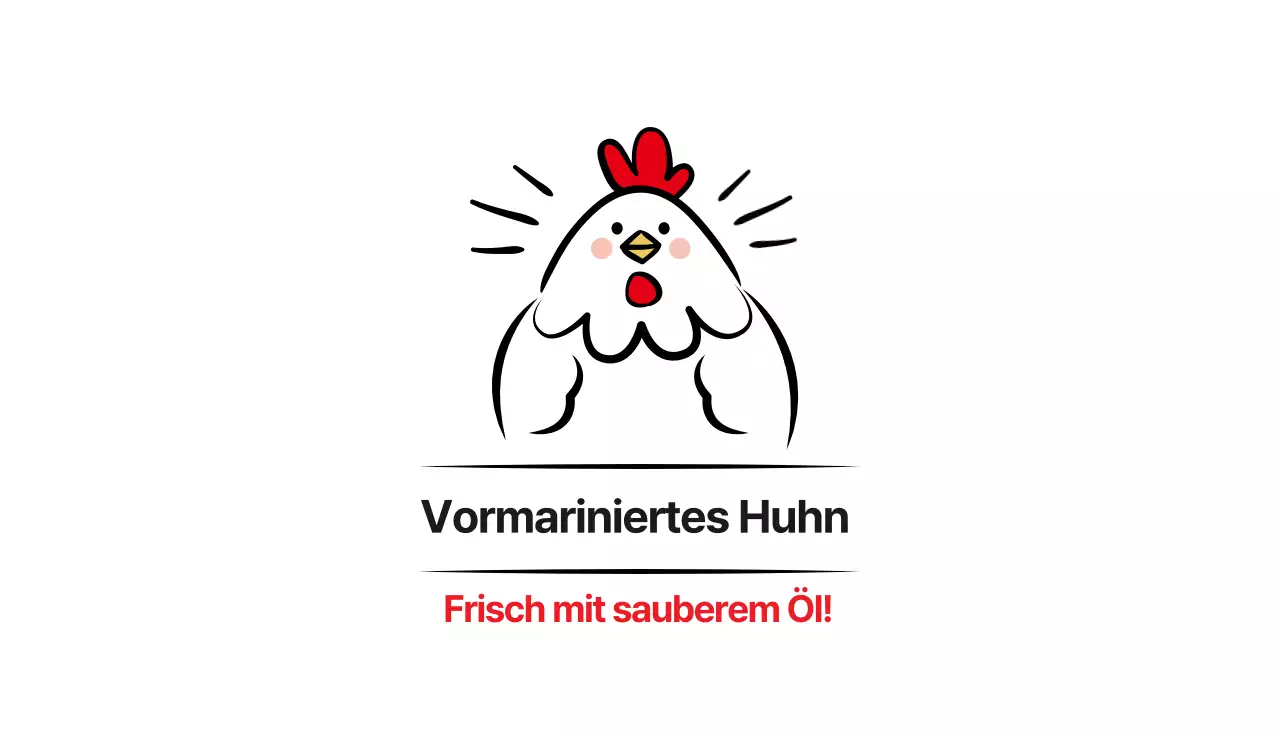 Rot Schwarz Illustrierte Huhn Visitenkarte