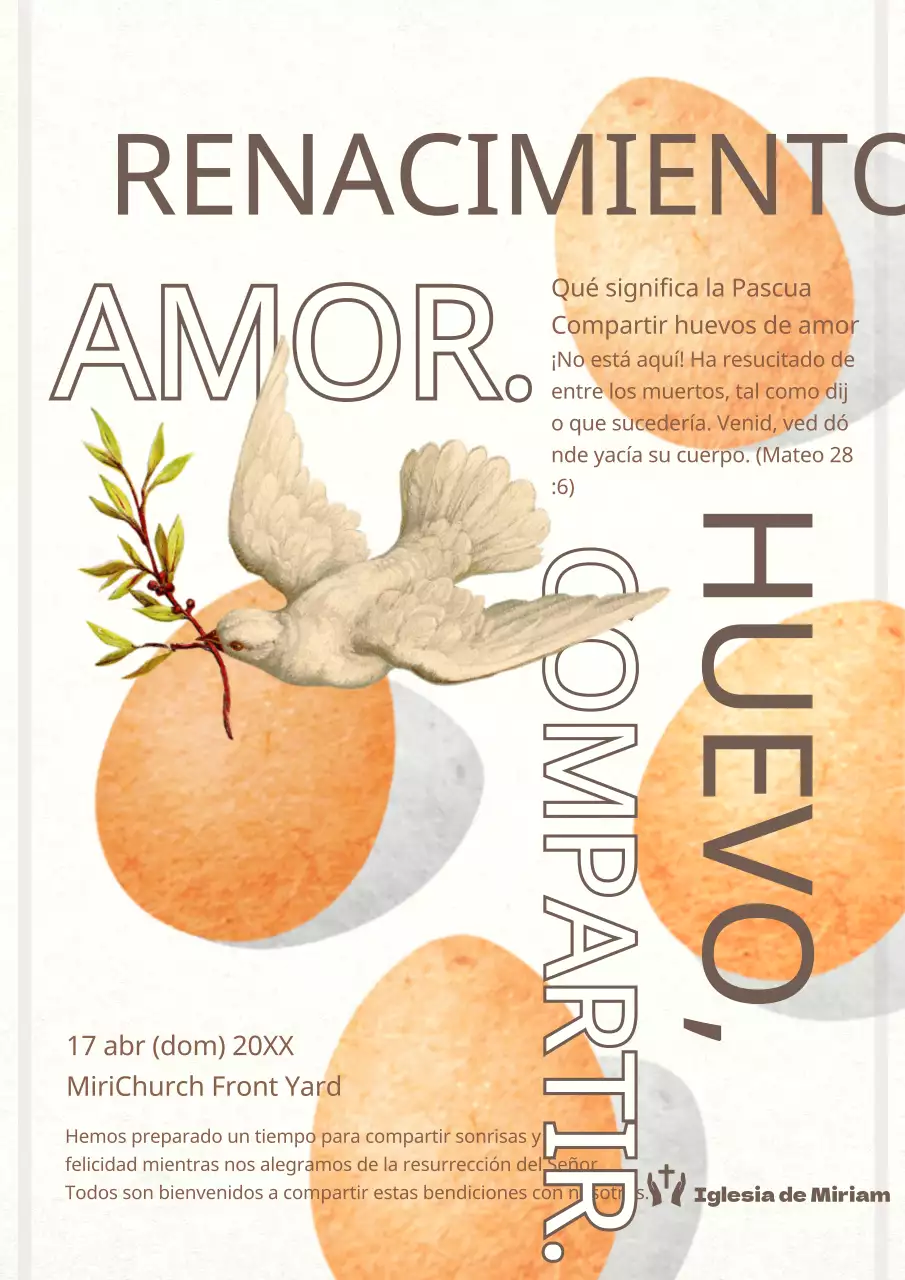 Anunciamos una búsqueda de huevos de Pascua de color beige