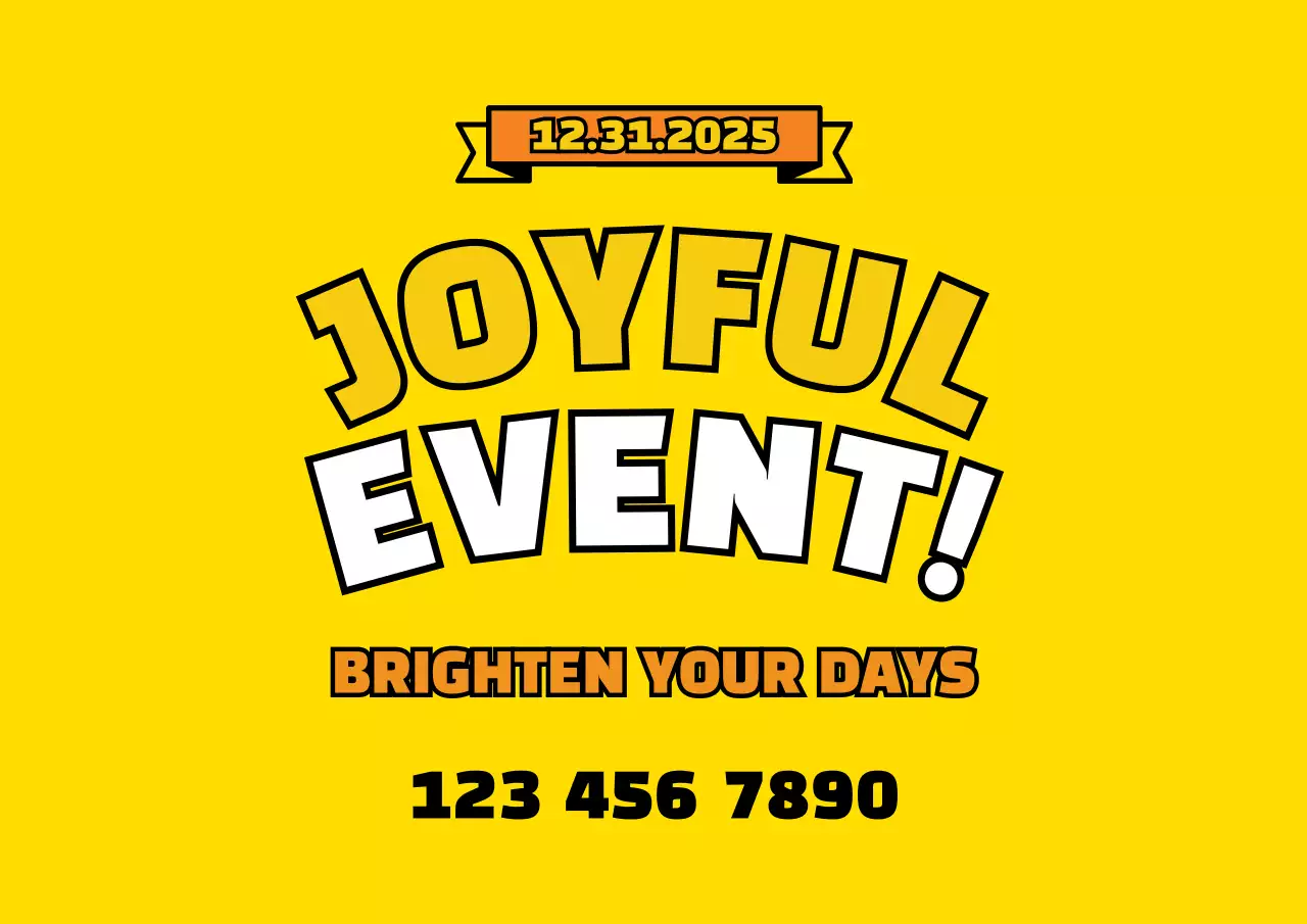 Yellow Bold Event Announcement Poster