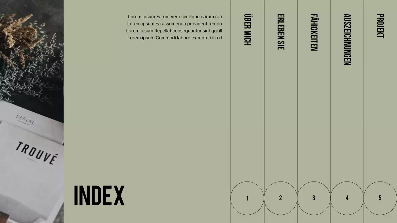 Eine moderne Mappe in Khaki und Beige