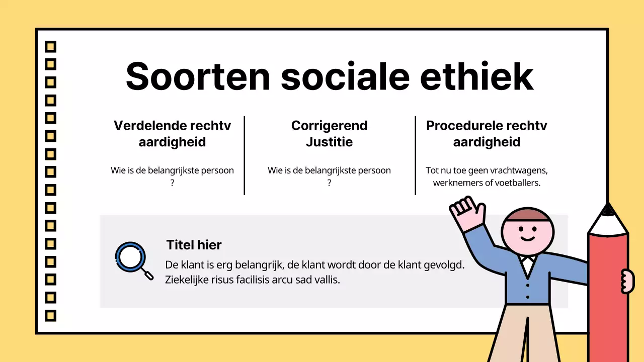 Heldere en schattige illustraties over het leven en ethiek