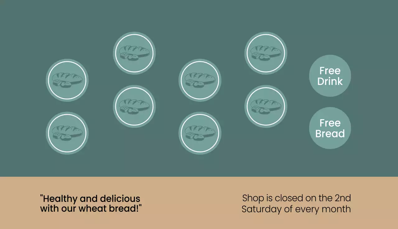 Beige Modern Bakery Promotion Business Card