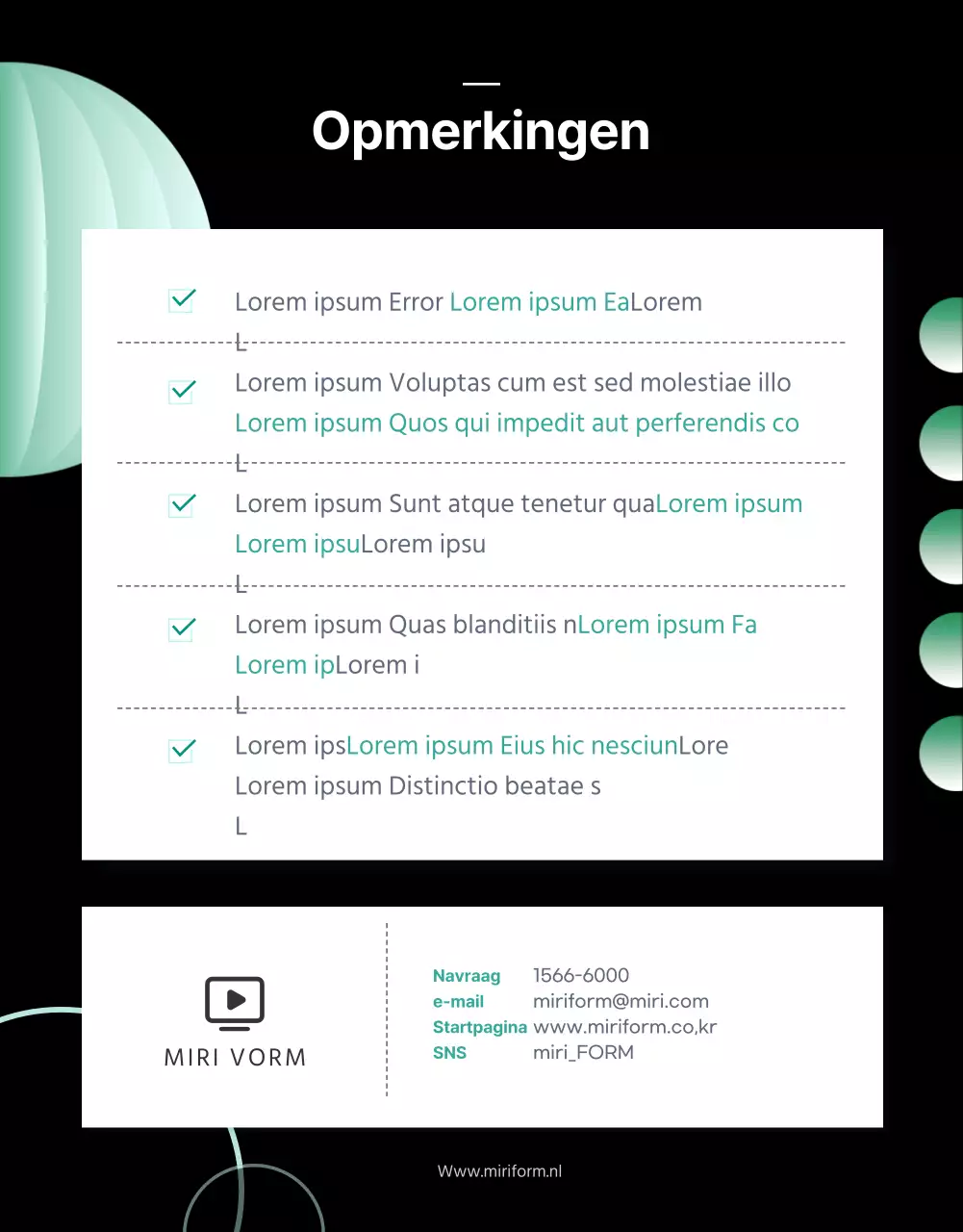 Een trendy, eenvoudige pop van mint op zwarte korte film Meer info