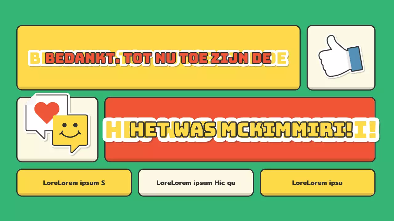 Een portfolio voor emcees in de performance-industrie met een schattig rood en groen stickerconcept