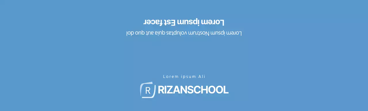 Eenvoudige lichtblauwe Lizian School ter promotie van de school.