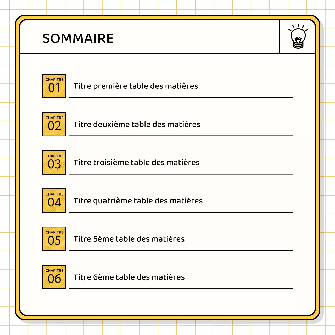 Kit de présentation de base en jaune et chartreuse