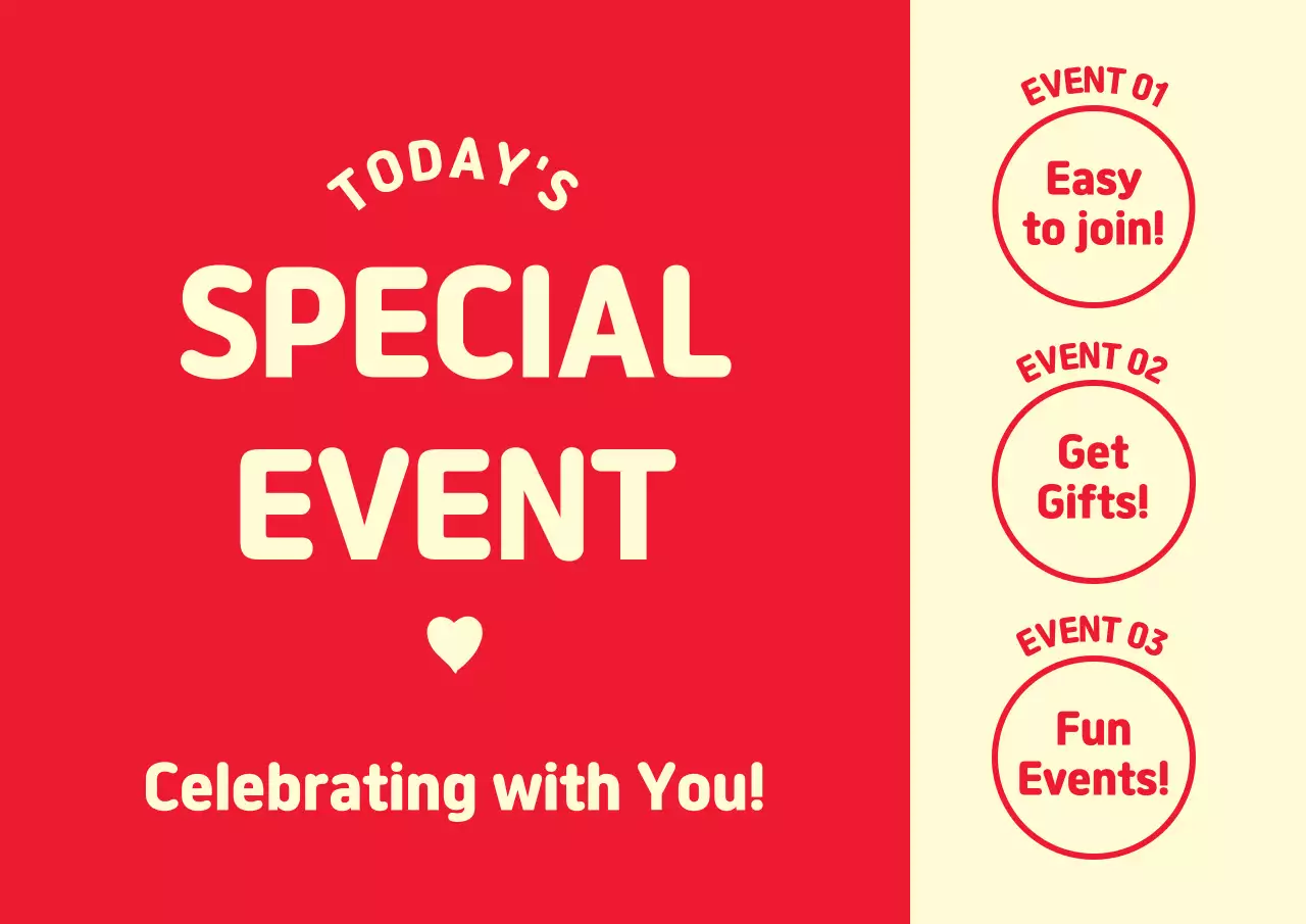 Red Modern Event Promotion Poster