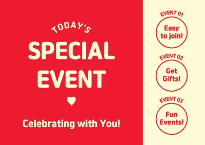 Red Modern Event Promotion Poster