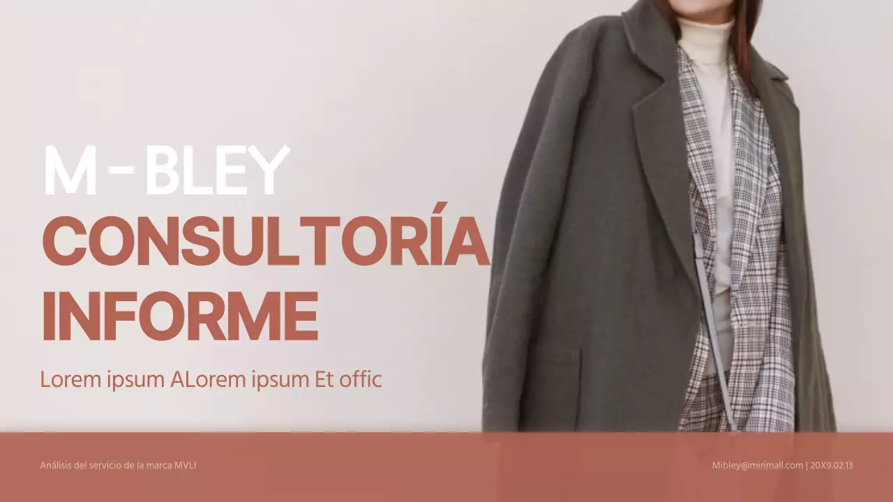 Informe de consultoría limpio degradado rosa-beige