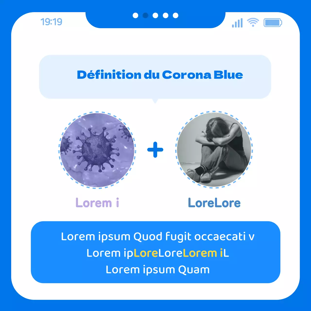 Corona Blue avec thème de chat bleu