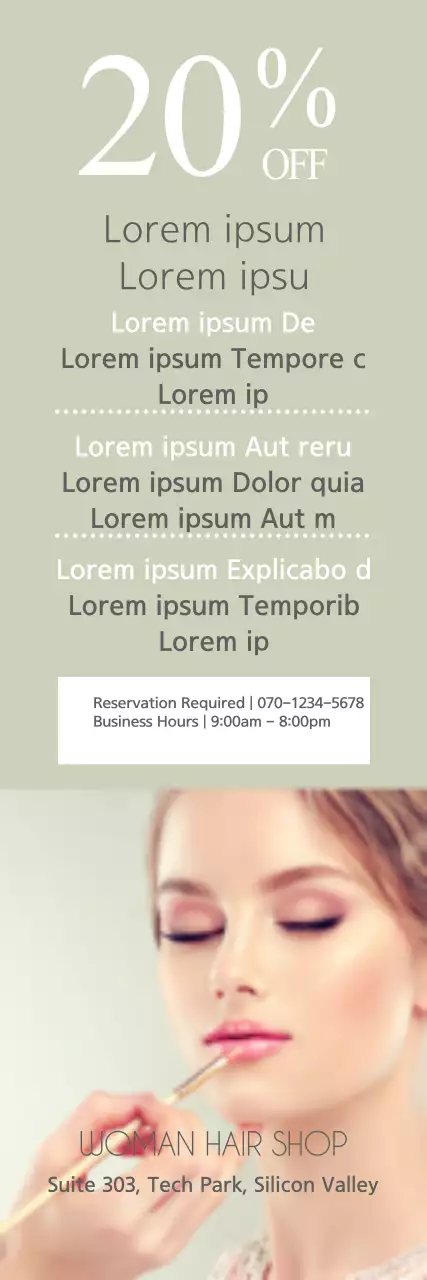 Banner de promoção de beleza elegante Sage