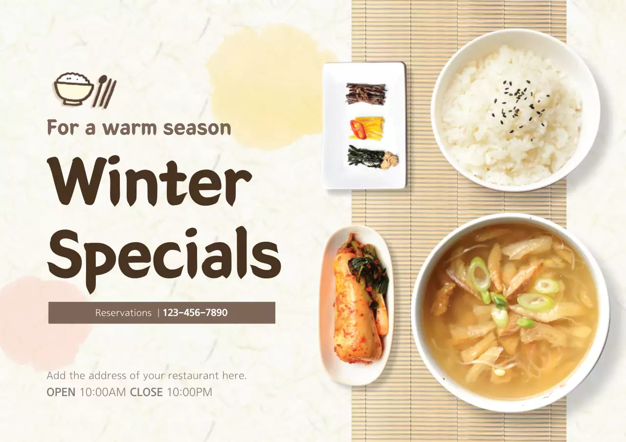 Beige Traditional Food Promotion Poster